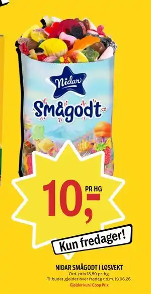 NIDAR SMÅGODT I LØSVEKT