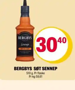 Coop Extra BERGBYS SØT SENNEP tilbud