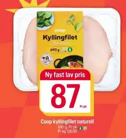Coop Extra Coop kyllingfilet naturell tilbud