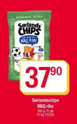 Coop Extra Sørlandschips BBQ ribs tilbud
