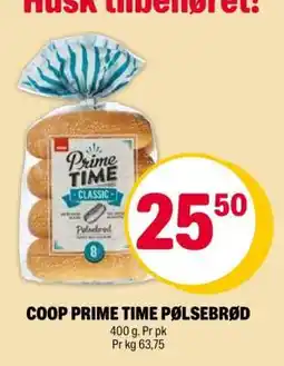 Coop Extra COOP PRIME TIME PØLSEBRØD tilbud