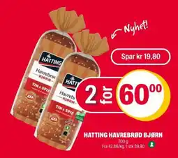 Coop Extra HATTING HAVREBRØD BJØRN tilbud