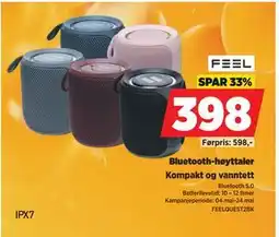 POWER Bluetooth-høyttaler tilbud