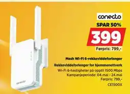 POWER Mesh Wi-Fi 6-rekkeviddeforlenger tilbud