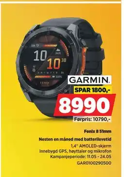 POWER Fenix 8 51mm tilbud