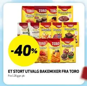 ET STORT UTVALG BAKEMIXER FRA TORO