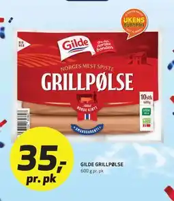 Bunnpris GILDE GRILLPØLSE tilbud