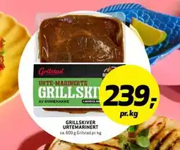 Bunnpris GRILLSKIVER URTEMARINERT tilbud