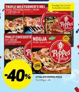 Bunnpris UTVALGTE PEPPES PIZZA tilbud