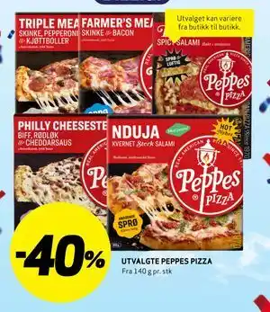 Bunnpris UTVALGTE PEPPES PIZZA tilbud