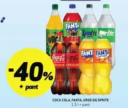 Bunnpris COCA COLA, FANTA, URGE OG SPRITE tilbud