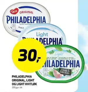 Bunnpris PHILADELPHIA ORIGINAL, LIGHT OG LIGHT HVITLØK tilbud