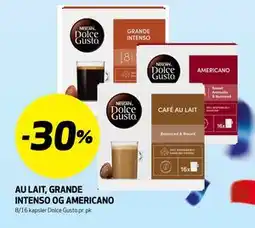 Bunnpris AU LAIT, GRANDE INTENSO OG AMERICANO tilbud