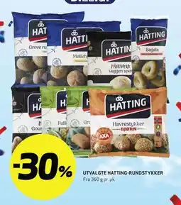 Bunnpris UTVALGTE HATTING-RUNDSTYKKER tilbud