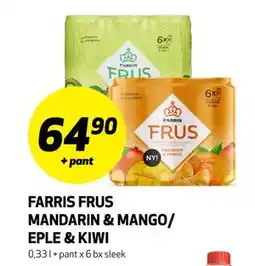 Bunnpris FARRIS FRUS MANDARIN & MANGO/ EPLE & KIWI tilbud