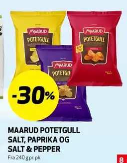 Bunnpris MAARUD POTETGULL SALT, PAPRIKA OG SALT & PEPPER tilbud