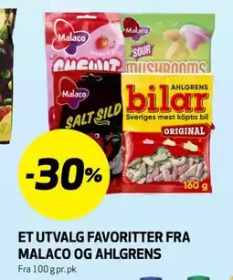Bunnpris ET UTVALG FAVORITTER FRA MALACO OG AHLGRENS tilbud