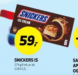 Bunnpris SNICKERS IS tilbud