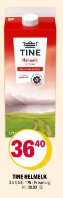 Coop Extra TINE HELMELK tilbud