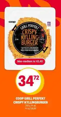 Coop Extra COOP GRILL PERFEKT CRISPY KYLLINGBURGER tilbud