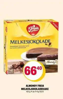 Coop Extra ALMONDY FREIA MELKESJOKOLADEKAKE tilbud