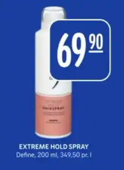 Rema 1000 DEFINE Extreme hold spray tilbud