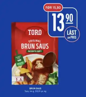 Rema 1000 TORO Brun saus tilbud