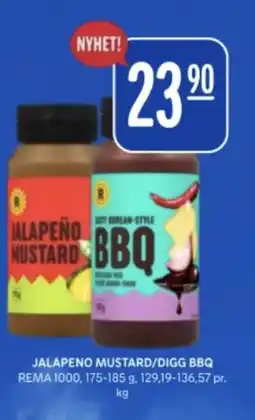 Rema 1000 REMA 1000 Jalapeno mustard/digg bbq tilbud