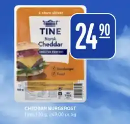 Rema 1000 TINE Cheddar burgerost tilbud