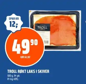 Coop Obs TROLL Røkt laks i skiver tilbud