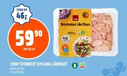 Coop Obs COOP Strimlet kylling lårfilet tilbud