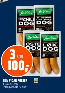 Coop Obs LEIV VIDAR Pølser tilbud