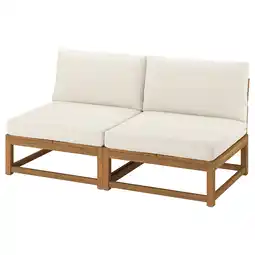IKEA NÄmmarÖ 2-seters modulsofa, utendørs lys brunbeiset/frösön/duvholmen beige, 162 cm tilbud