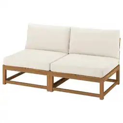 IKEA NÄmmarÖ 2-seters modulsofa, utendørs lys brunbeiset/frösön/duvholmen beige, 162 cm tilbud