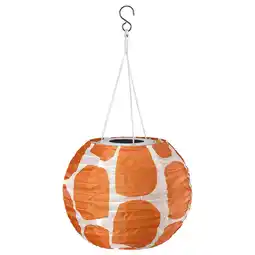 IKEA Solvinden Taklampe, prikket/solcelledrevet oransje, 22 cm tilbud