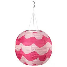 IKEA Solvinden led solcdr pendellampe, utendørs globe/rosa mørk rosa, 30 cm tilbud