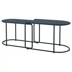 IKEA Grytsholm Settbord, sett med 2 stk., utendørs/blåsvart tilbud
