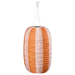 IKEA Solvinden Taklampe, striper solcelledrevet/oransje rosa, 43 cm tilbud