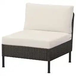 IKEA VittskÄr Lenestol modulær, utendørs plastrotting mørk grå/frösön/duvholmen beige tilbud