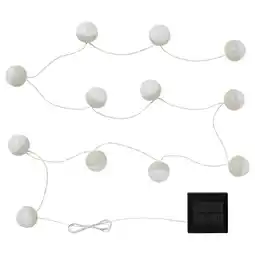 IKEA Solvinden led-lyslenke med 12 lys, solcelledrevet/beige hvit tilbud