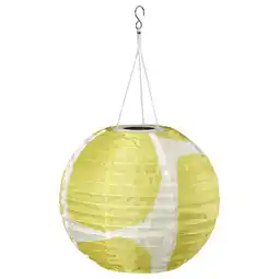 IKEA Solvinden led solcdr pendellampe, utendørs globe/gul grå, 30 cm tilbud