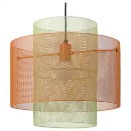 IKEA Solvinden Taklampe, nett oransje/lys grønn tilbud