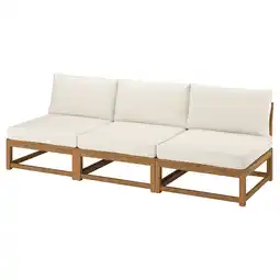 IKEA NÄmmarÖ 3-seters modulsofa, utendørs lys brunbeiset/frösön/duvholmen beige, 243 cm tilbud