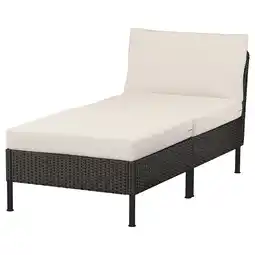 IKEA VittskÄr Modulær sjeslong, utendørs plastrotting mørk grå/frösön/duvholmen beige tilbud