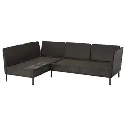 IKEA VittskÄr 3-seters hjørnesofa modulær, utendørs/plastrotting mørk grå tilbud