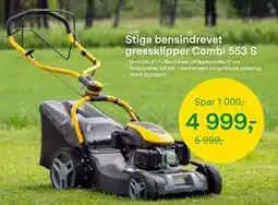 Felleskjøpet Stiga bensindrevet gressklipper Combi 553 S tilbud