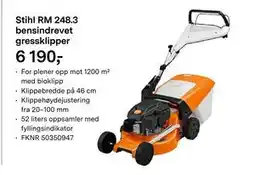 Felleskjøpet Stihl RM 248.3 bensindrevet gressklipper tilbud
