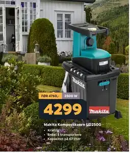 Megaflis Makita Kompostkvern UD2500 tilbud