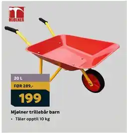 Megaflis Mjølner trillebår barn tilbud