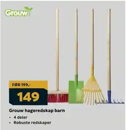 Megaflis Grouw hageredskap barn tilbud